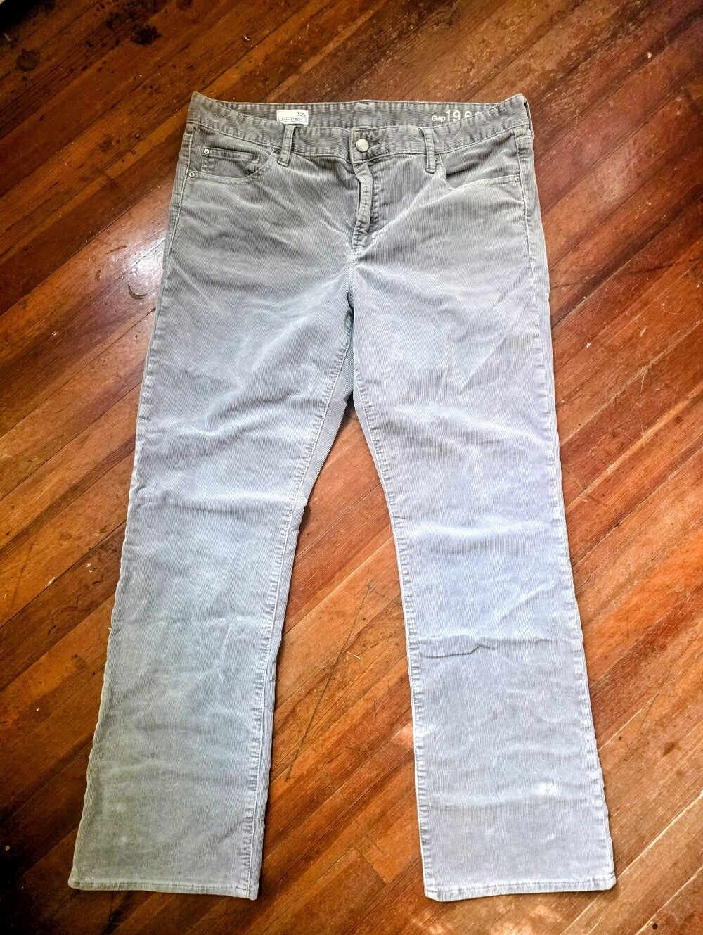 GAP Womens Vintage 1969 Perfect Bootcut Jeans in Light Gray 32S
